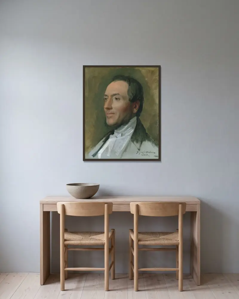 Edmond Cavé (1794–1852) von Jean Auguste Dominique Ingres gerahmt an einer Wand
