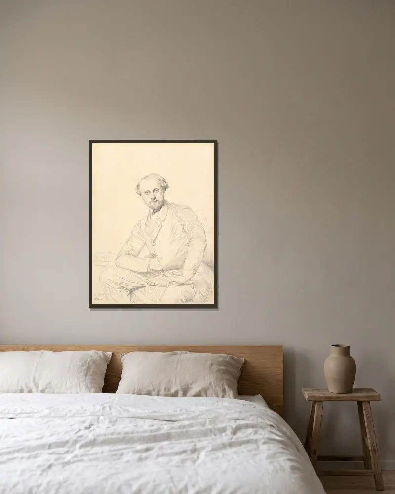 Henri Lehmann av Jean Auguste Dominique Ingres inramad på en vägg