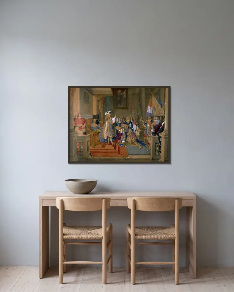 Marskalk Berwick mottar Gyllene skinnet av Jean Auguste Dominique Ingres inramad på en vägg