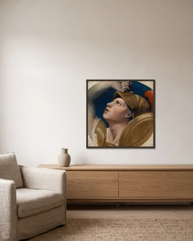 Mars av Jean Auguste Dominique Ingres inramad på en vägg