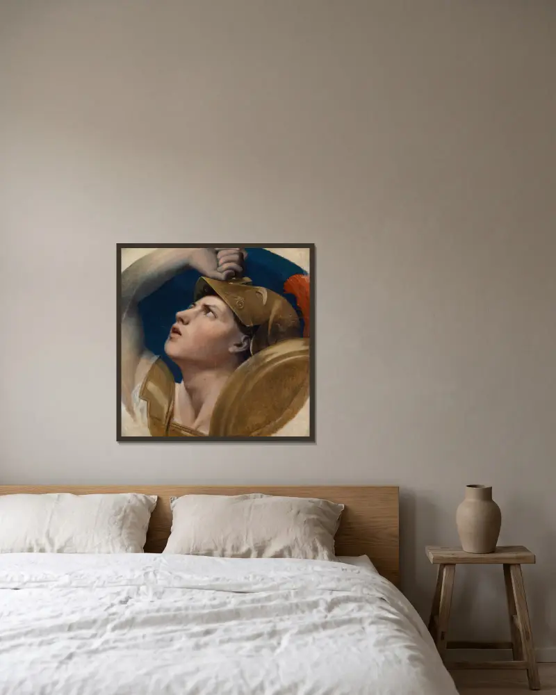Mars av Jean Auguste Dominique Ingres inramad på en vägg