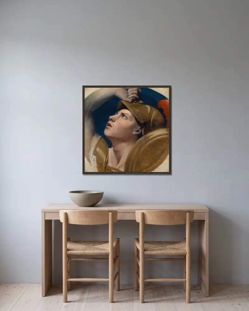 Mars av Jean Auguste Dominique Ingres inramad på en vägg