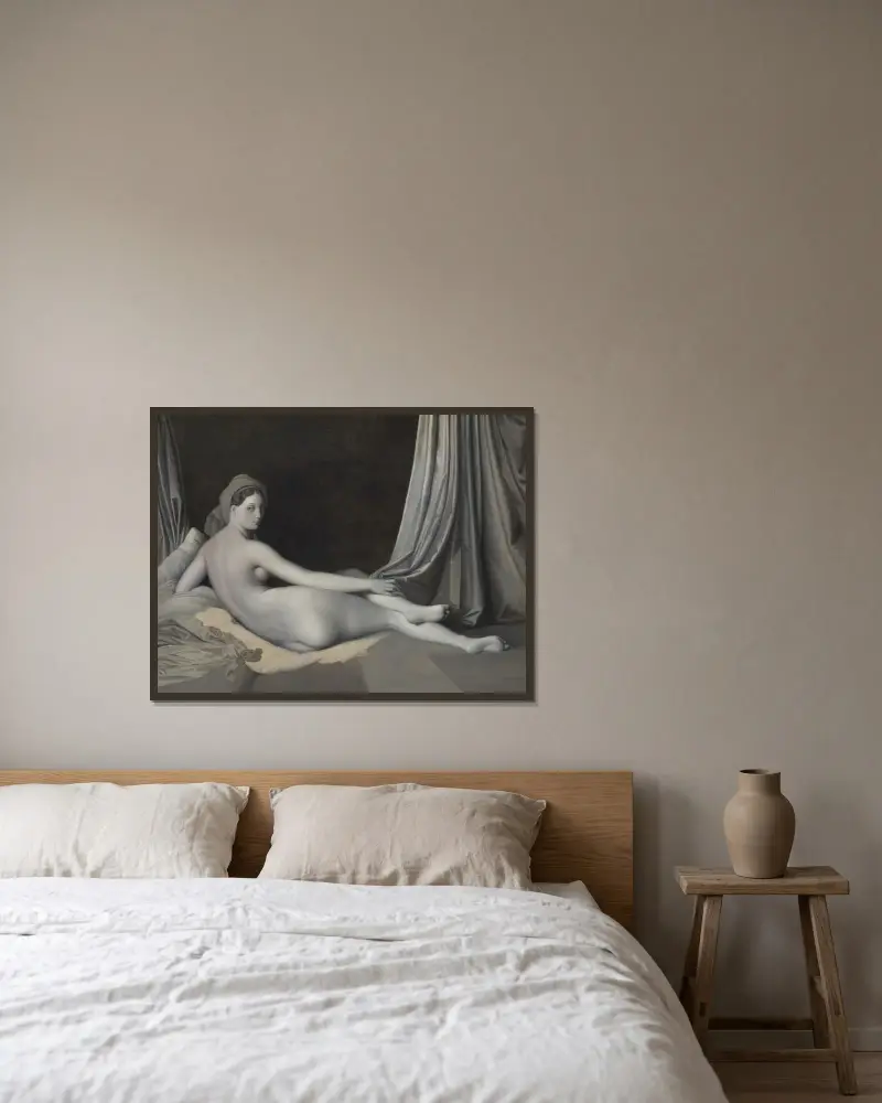 Odaliska w grisaille, Jean Auguste Dominique Ingres w ramie na ścianie