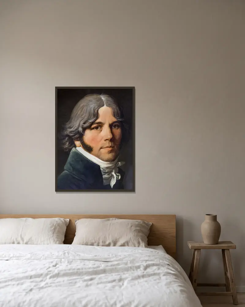 Porträtt av Jean-Marie-Joseph Ingres av Jean Auguste Dominique Ingres inramad på en vägg