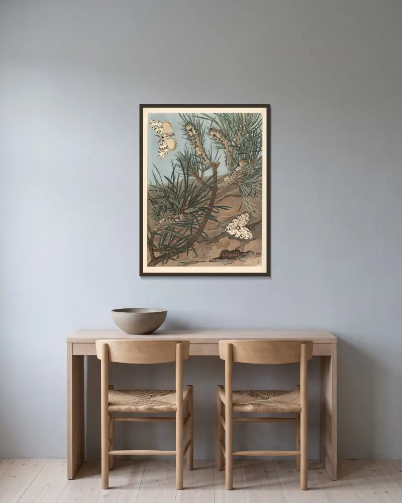Svarta bågar (Nunna), F. E. Wachsmuth v rámu na stěně
