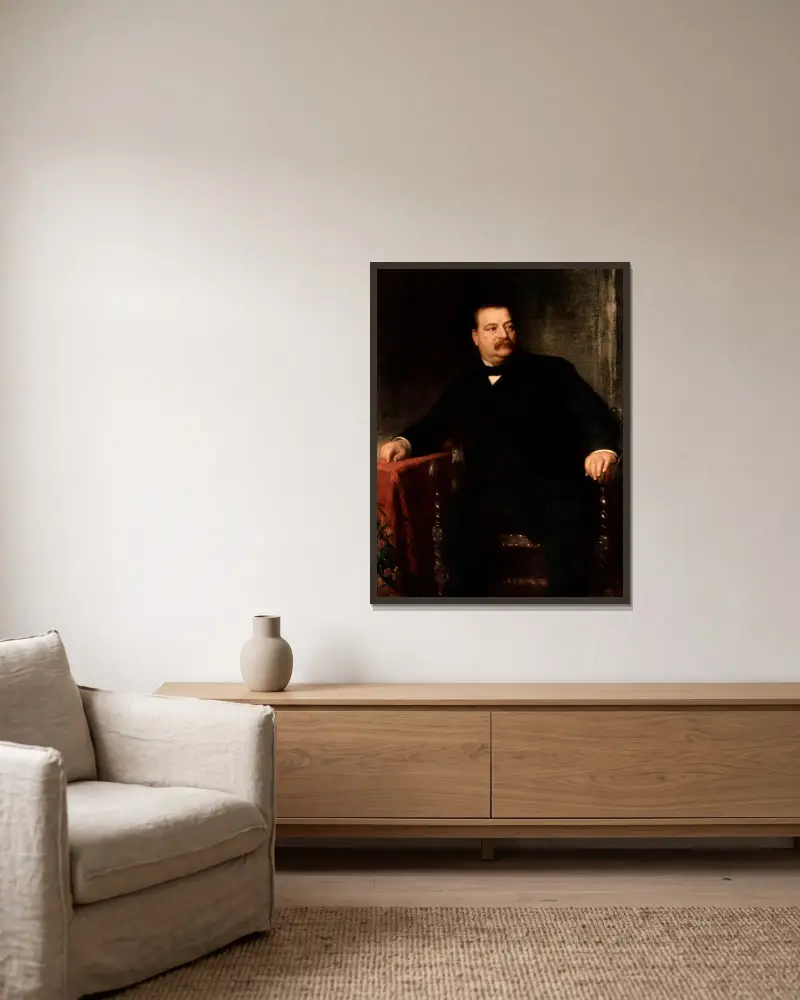 Grover Cleveland – Nr. 1 von Eastman Johnson gerahmt an einer Wand