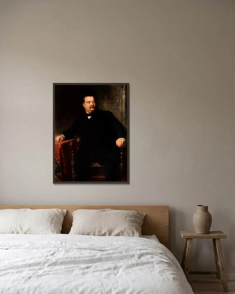 Grover Cleveland – Nr. 1 von Eastman Johnson gerahmt an einer Wand