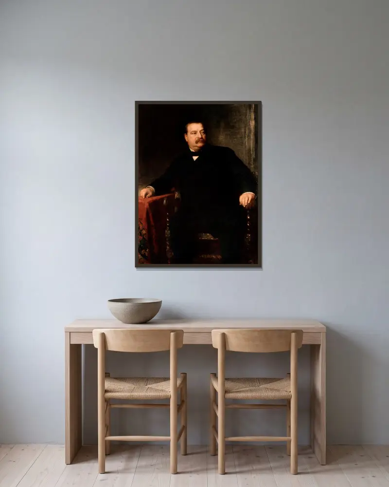 Grover Cleveland – Nr. 1 von Eastman Johnson gerahmt an einer Wand