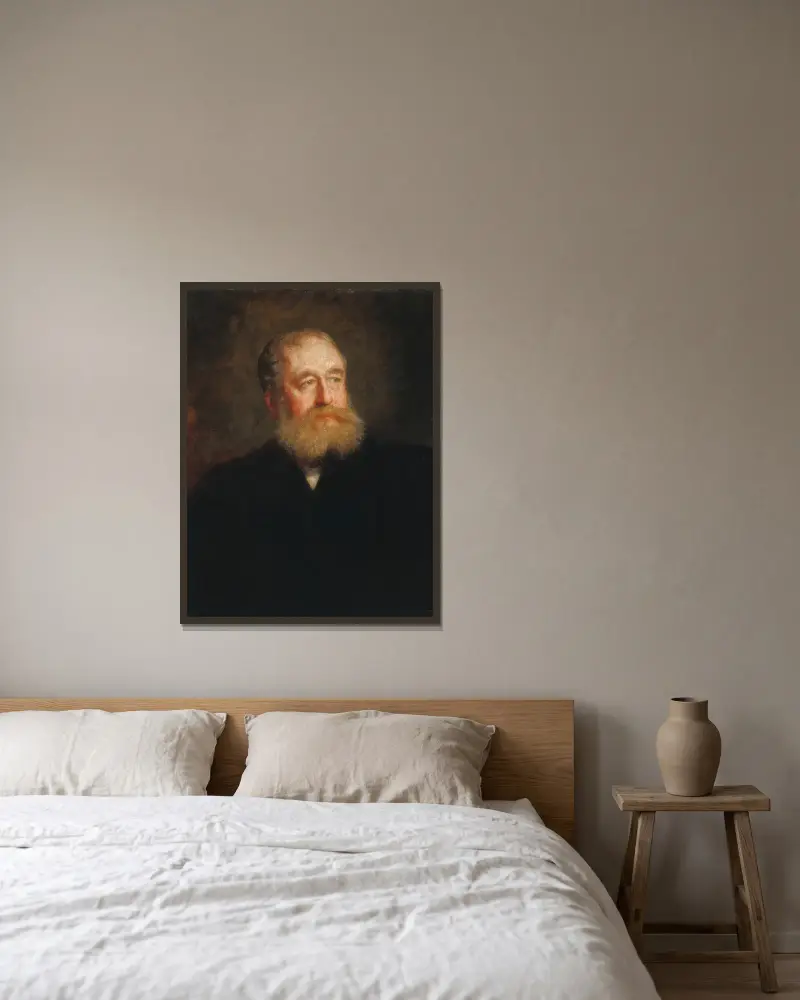 Joseph Wesley Harper Jr. av Eastman Johnson inramad på en vägg