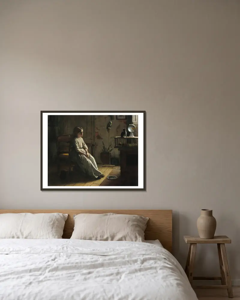 Ulubieńcy, Eastman Johnson w ramie na ścianie