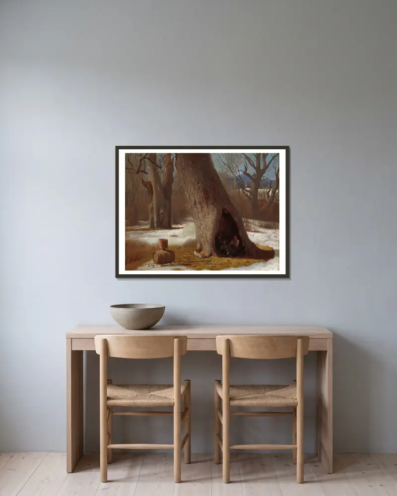 Záškoláci, Eastman Johnson v rámu na stěně