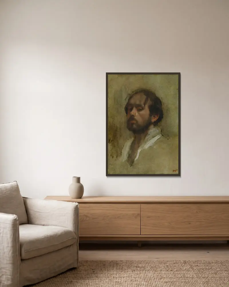 Autoportret, 1862, Edgar Degas w ramie na ścianie