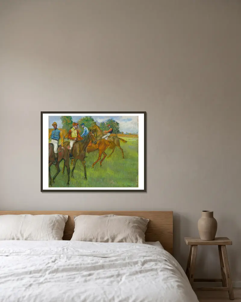 Przed wyścigiem, Edgar Degas w ramie na ścianie