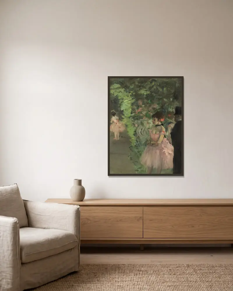 Tancerki za kulisami, Edgar Degas w ramie na ścianie
