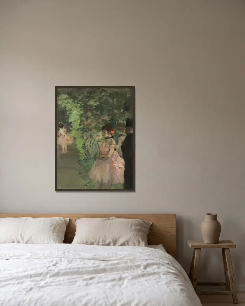 Tancerki za kulisami, Edgar Degas w ramie na ścianie