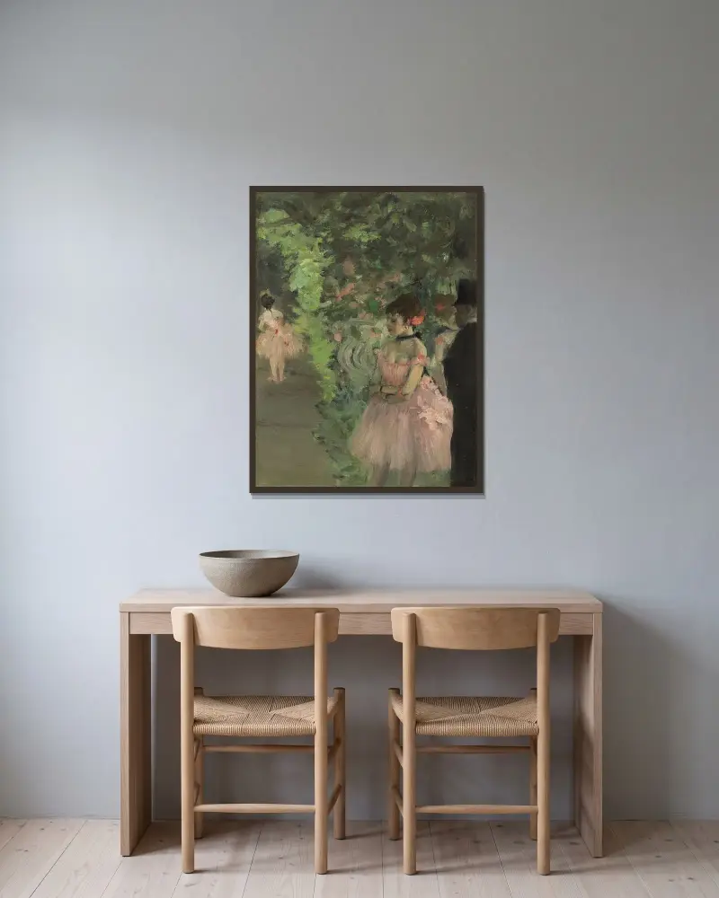 Tancerki za kulisami, Edgar Degas w ramie na ścianie