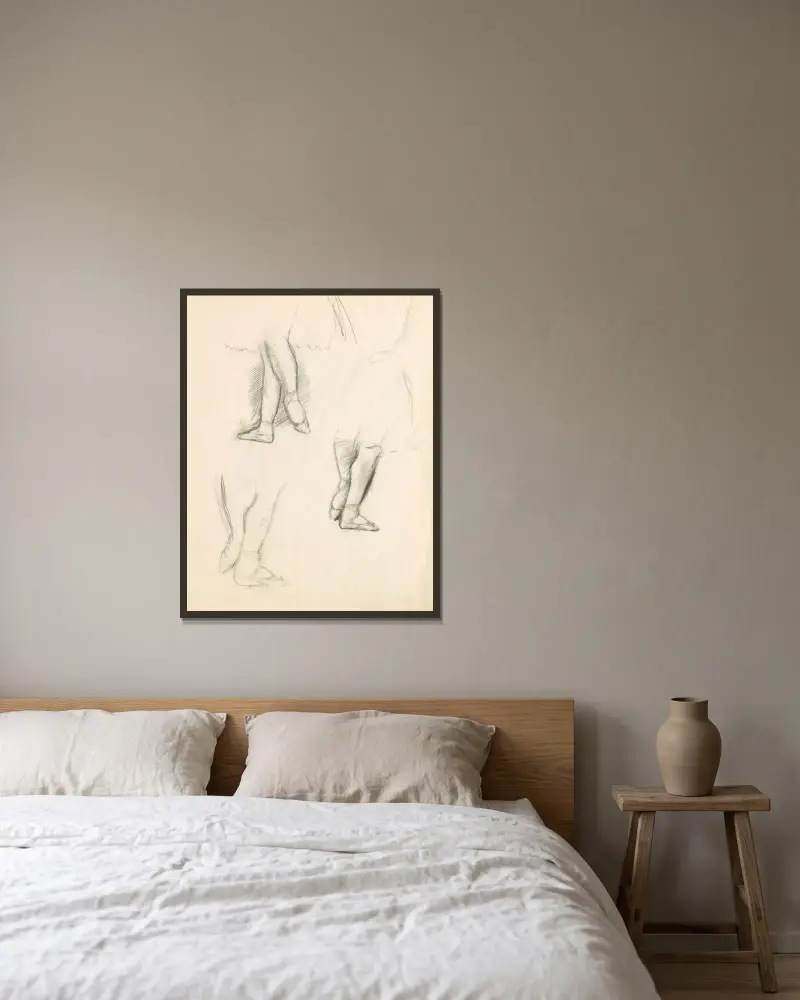 Figurální studie 6, Edgar Degas v rámu na stěně