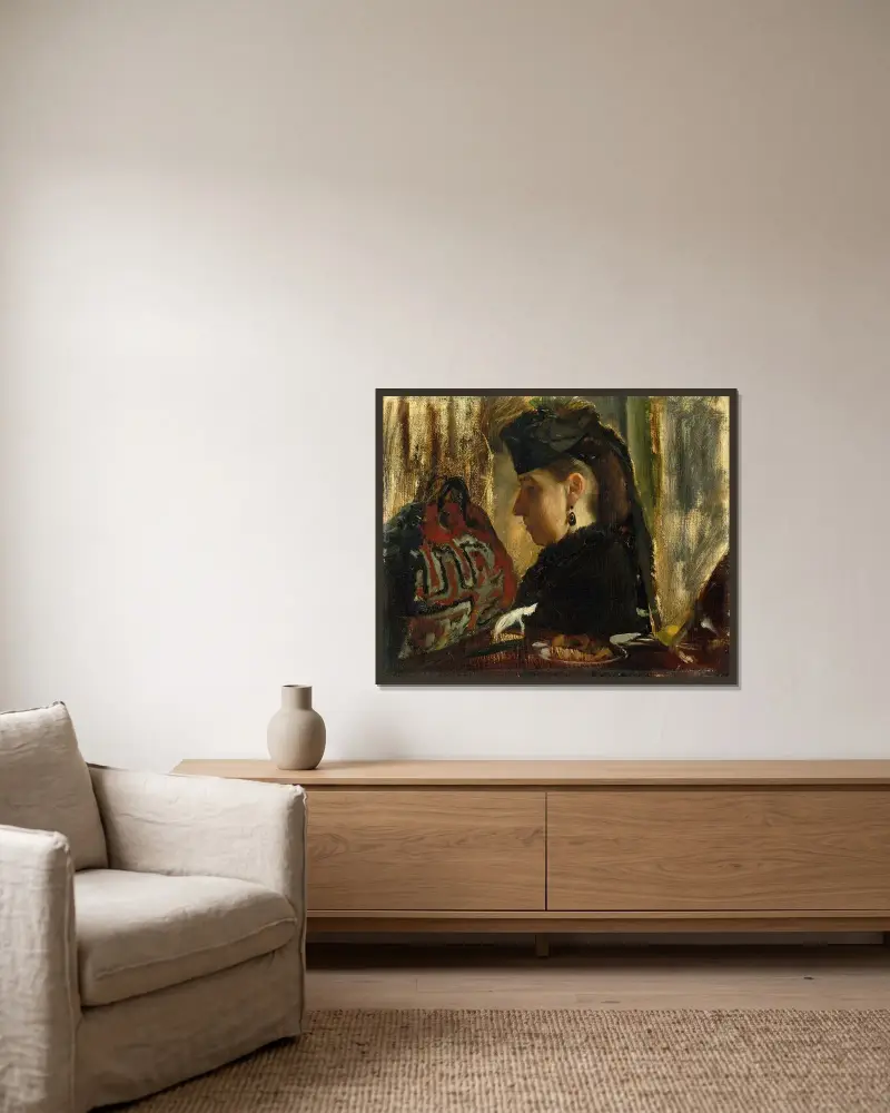 Marie Dihau (1843–1935), Edgar Degas w ramie na ścianie