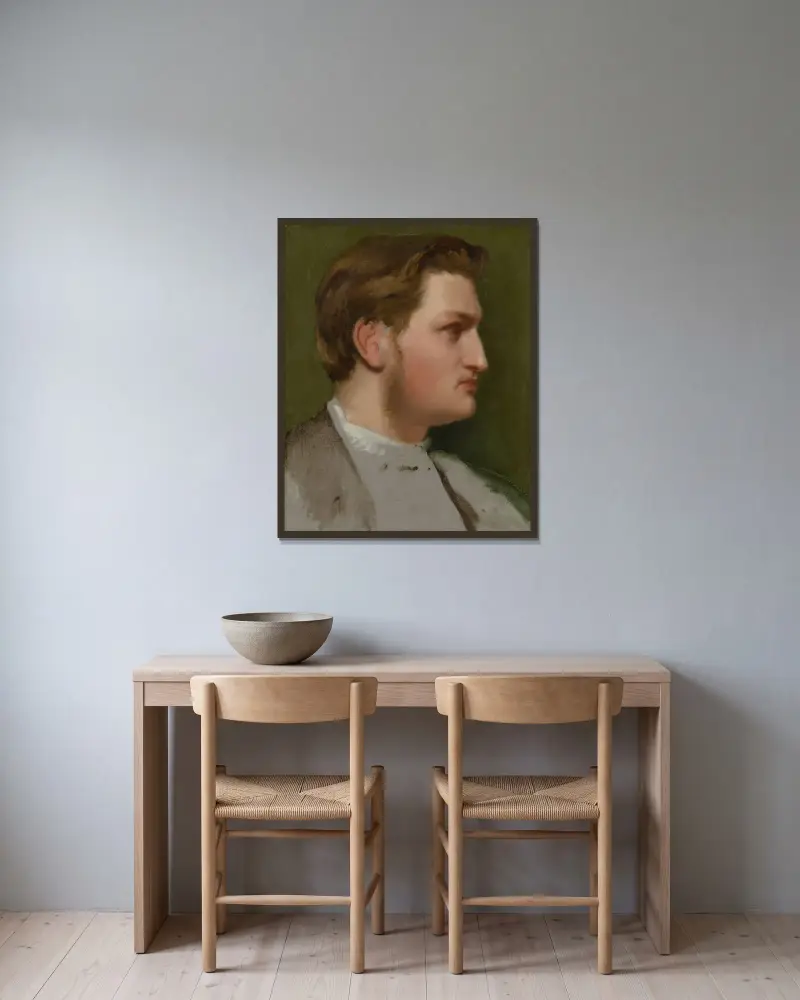 Porträtt av Paul Valpinçon av Edgar Degas inramad på en vägg