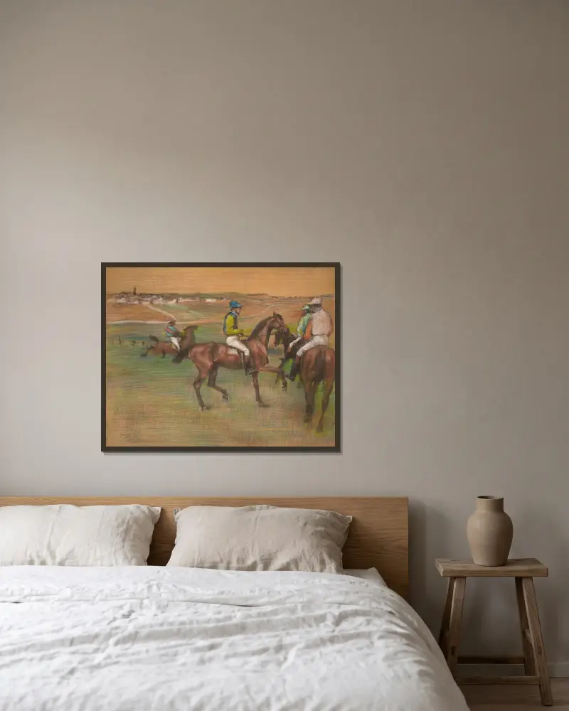 Dostihoví koně, Edgar Degas v rámu na stěně