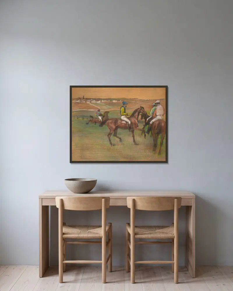Dostihoví koně, Edgar Degas v rámu na stěně