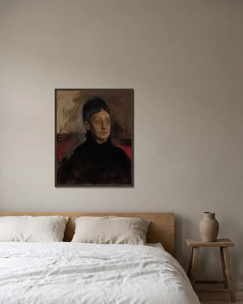 Stefanina Primicile Carafa, Markgräfin von Cicerale und Herzogin von Montejasi von Edgar Degas gerahmt an einer Wand