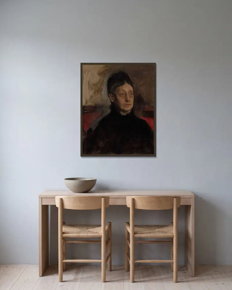 Stefanina Primicile Carafa, Markgräfin von Cicerale und Herzogin von Montejasi von Edgar Degas gerahmt an einer Wand