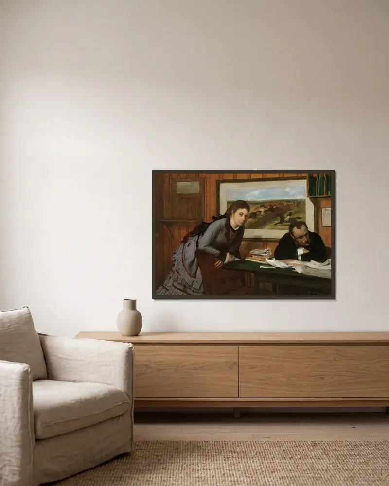 Trucující, Edgar Degas v rámu na stěně