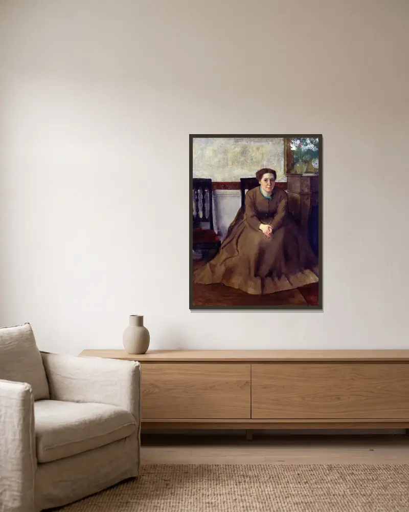 Victoria Dubourg – nr 1 av Edgar Degas inramad på en vägg