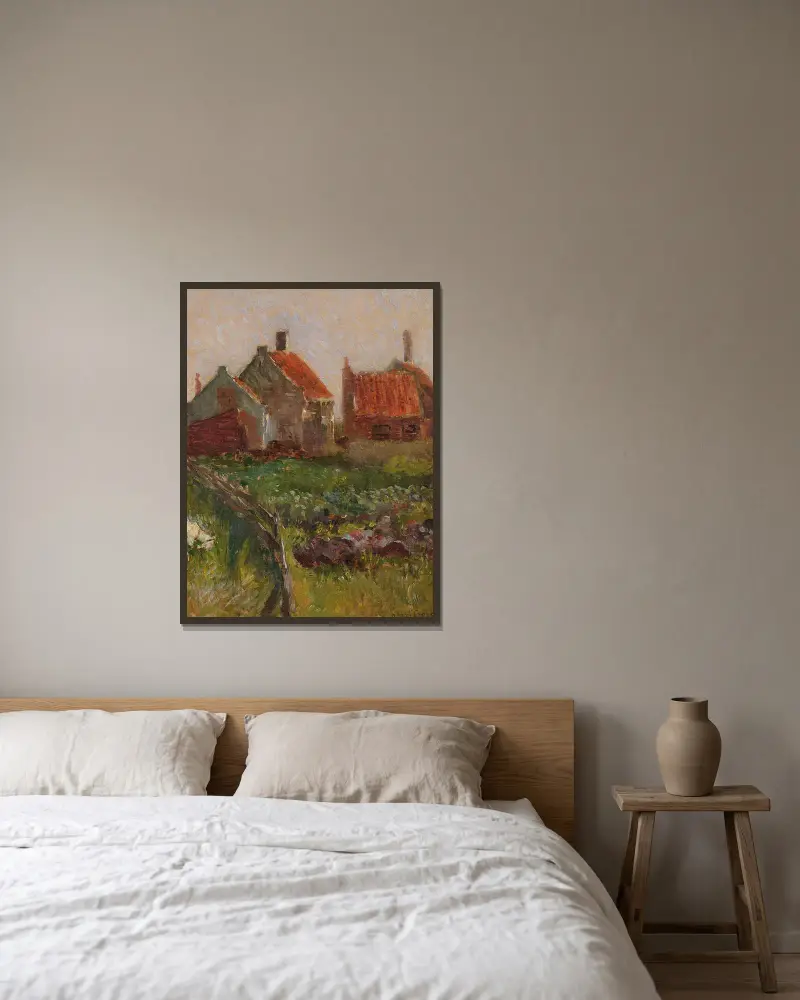 Wiejskie domy, Henri-Edmond Cross w ramie na ścianie