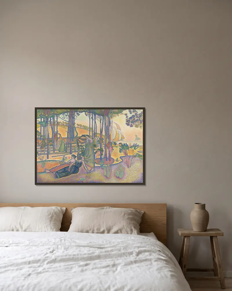 The Evening Air av Henri-Edmond Cross inramad på en vägg