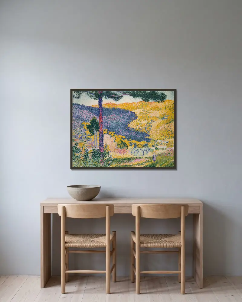 Dolina z jodłą (Cień na górze), Henri-Edmond Cross w ramie na ścianie