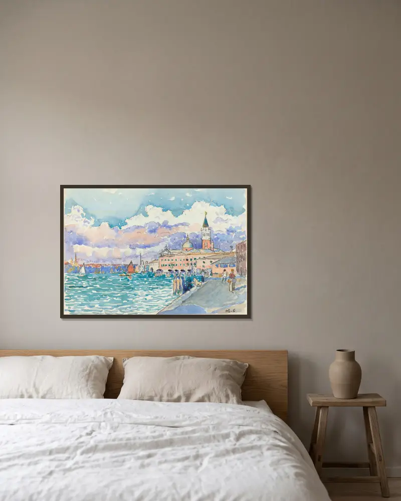 Venice av Henri-Edmond Cross inramad på en vägg