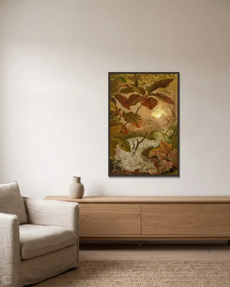 Insekter, tusenfotingar och spindlar, plansch 12 av Alfred Edmund Brehm inramad på en vägg