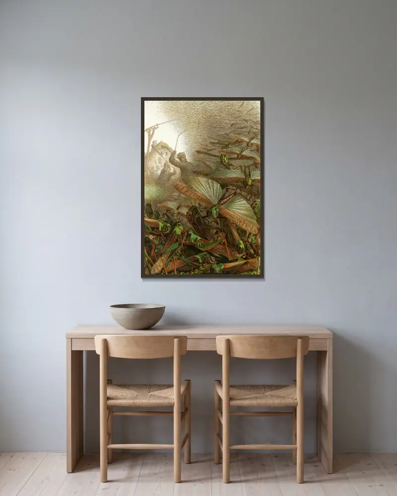 Die Insekten, Tausendfüßler und Spinnen Pl. 17 von Alfred Edmund Brehm gerahmt an einer Wand
