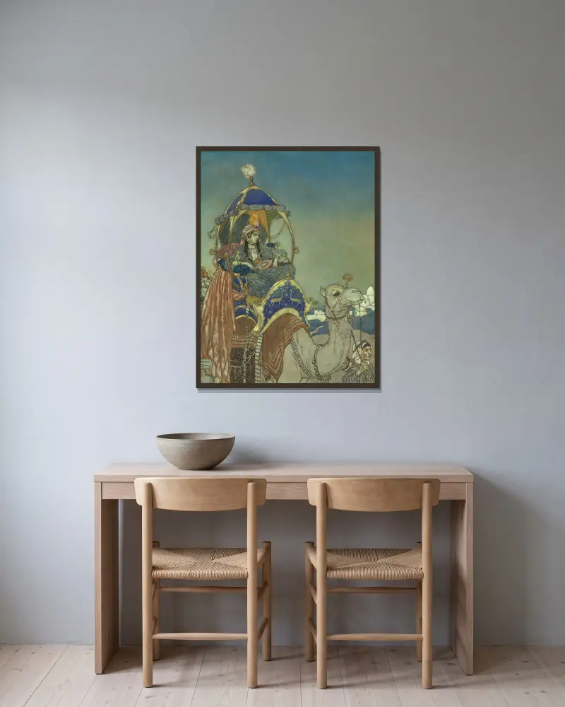 Królowa Saby, Edmund Dulac w ramie na ścianie