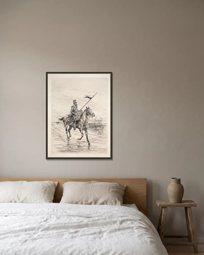 Ulan, Jean-Baptiste Édouard Detaille v rámu na stěně