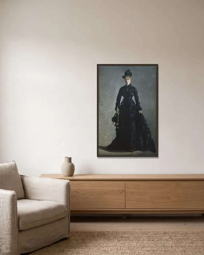 Eine Pariserin von Édouard Manet gerahmt an einer Wand
