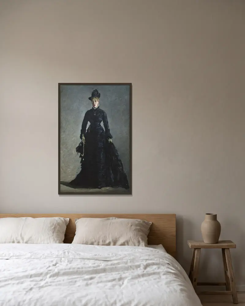 Eine Pariserin von Édouard Manet gerahmt an einer Wand