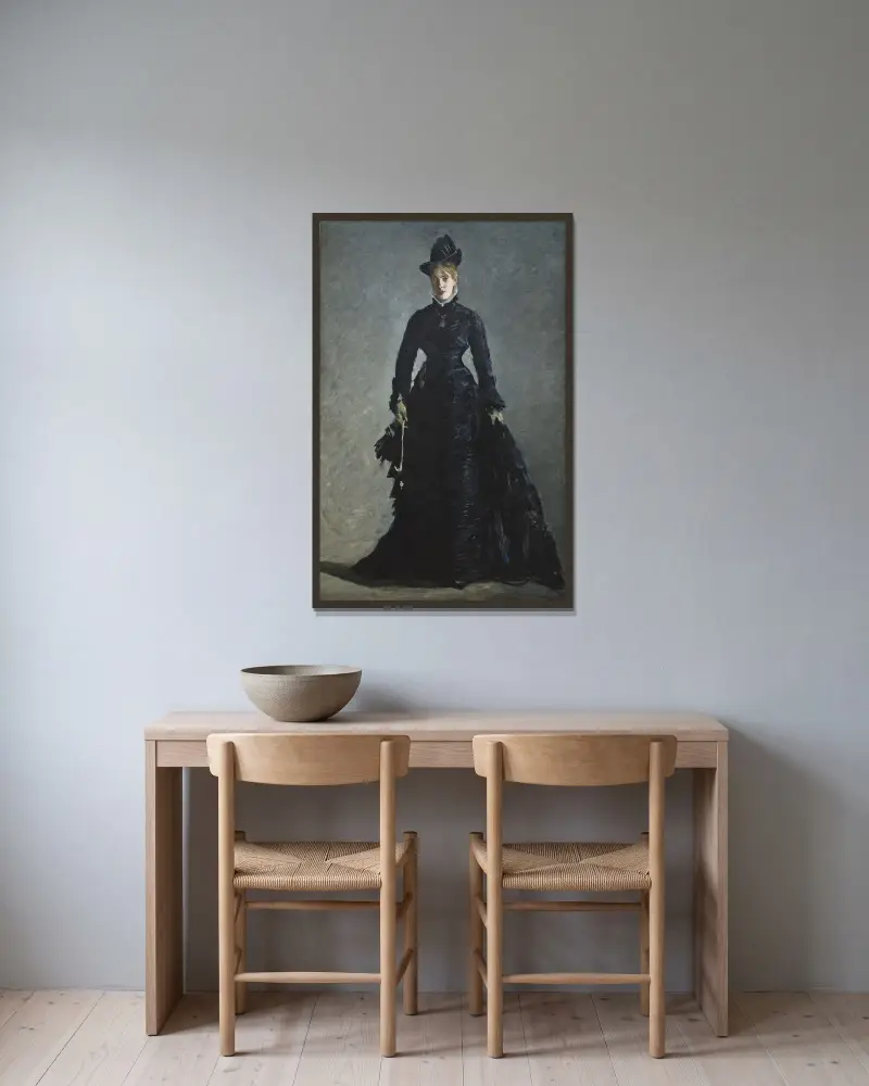 Eine Pariserin von Édouard Manet gerahmt an einer Wand