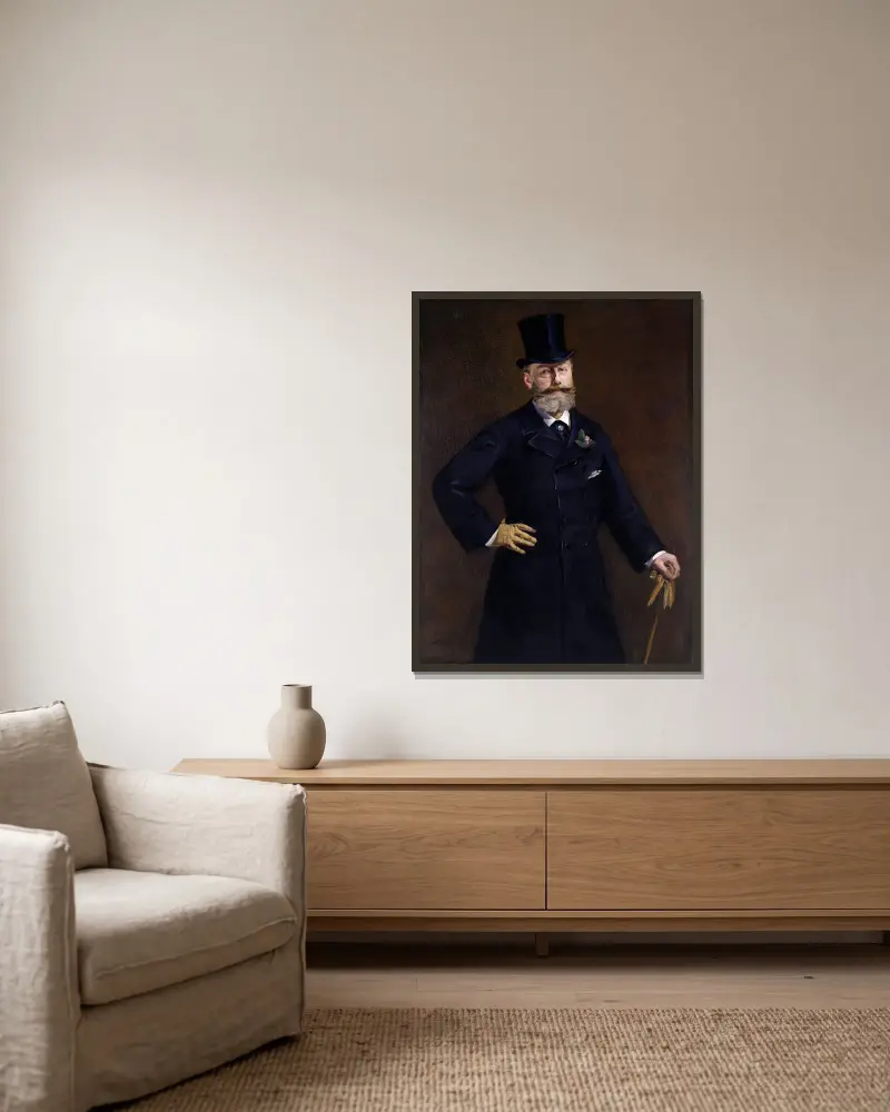 Antonin Proust von Édouard Manet gerahmt an einer Wand