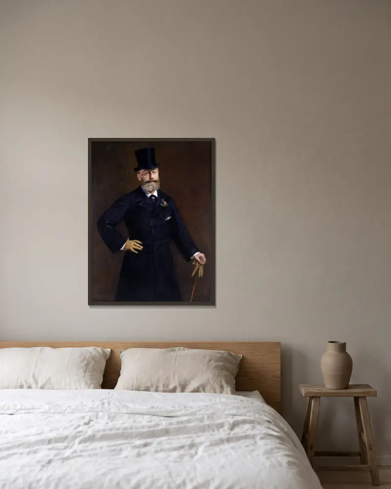 Antonin Proust von Édouard Manet gerahmt an einer Wand