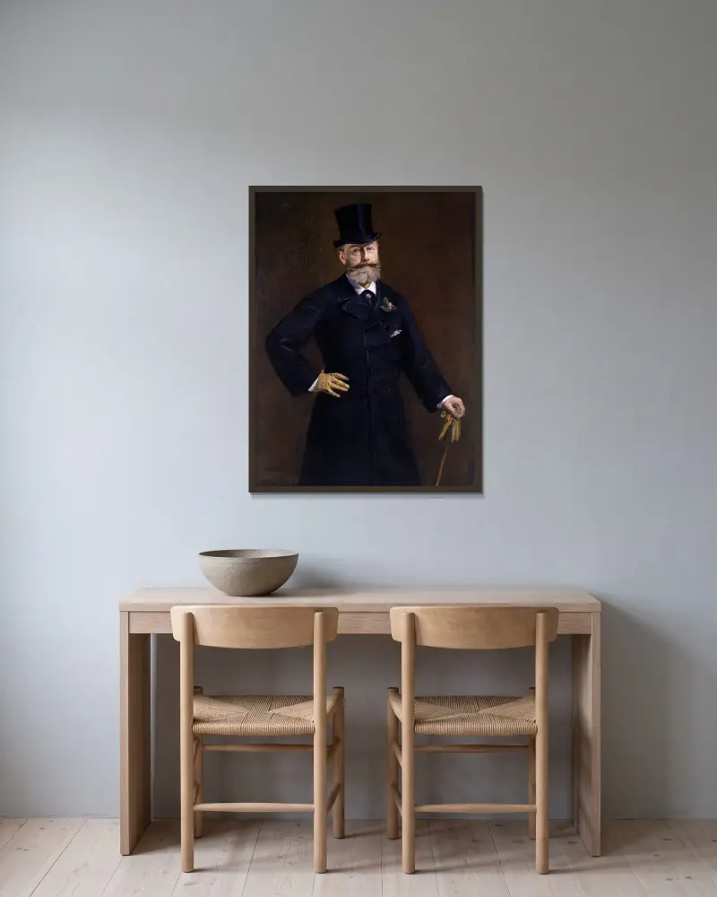 Antonin Proust von Édouard Manet gerahmt an einer Wand