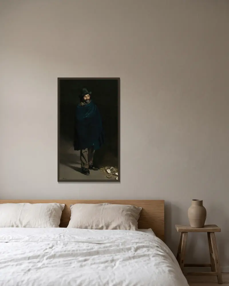 Žebrák s ústřicemi (Filosof), Édouard Manet v rámu na stěně