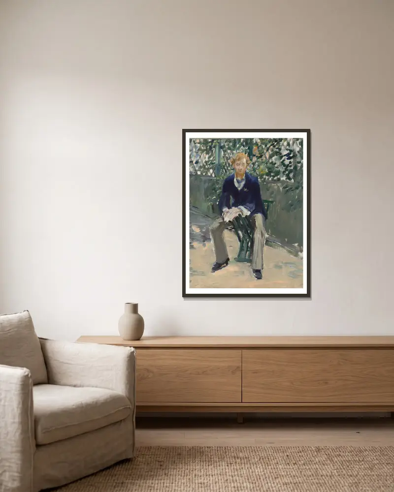 George Moore w ogrodzie artysty, Édouard Manet w ramie na ścianie