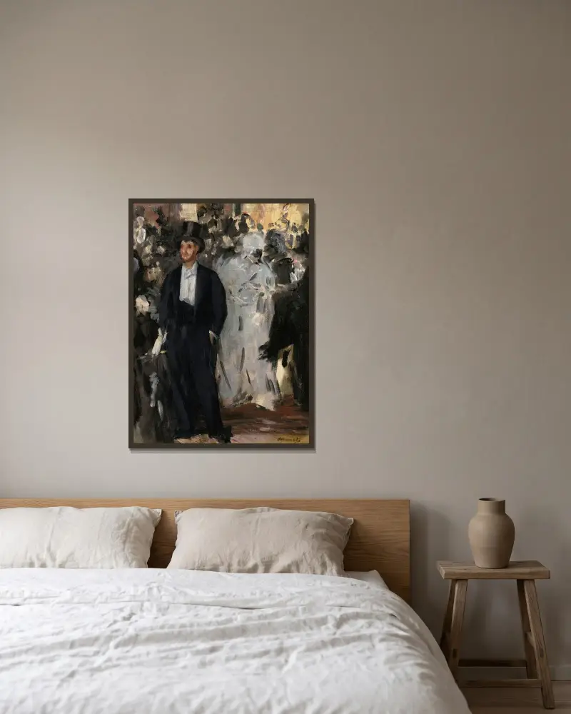 Operní bál, Édouard Manet v rámu na stěně