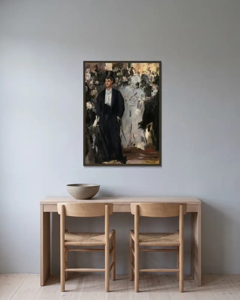 Operní bál, Édouard Manet v rámu na stěně