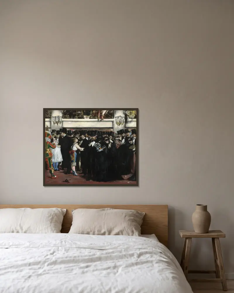 Maskenball in der Oper, 1873 – Nr. 2 von Édouard Manet gerahmt an einer Wand