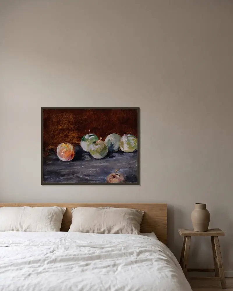 Śliwki, Édouard Manet w ramie na ścianie