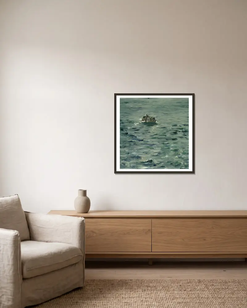 Rocheforts Flucht, 1881 – Nr. 1 von Édouard Manet gerahmt an einer Wand